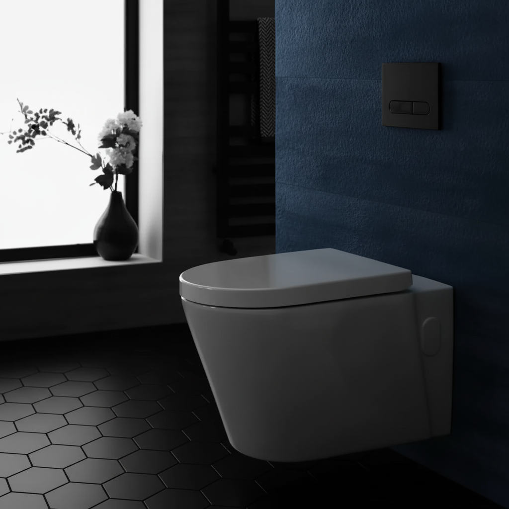 White Modern Wall Toilet