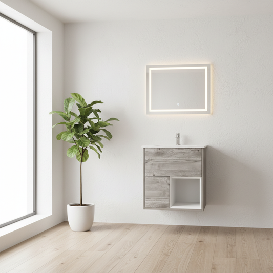 Wall Hang Open Shelf Vanity