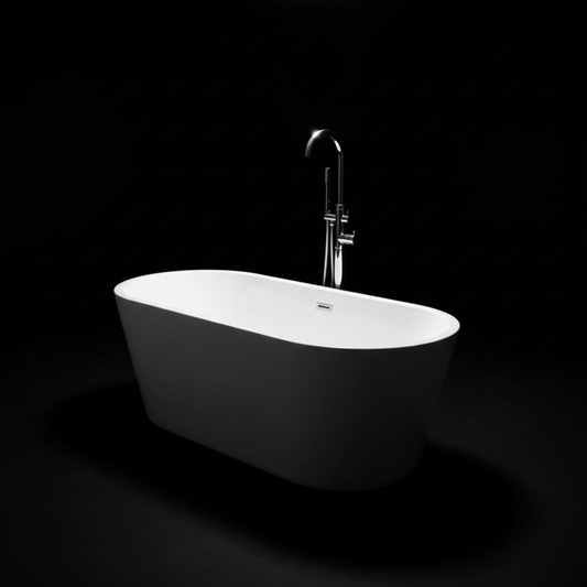 White Modern Square Bath
