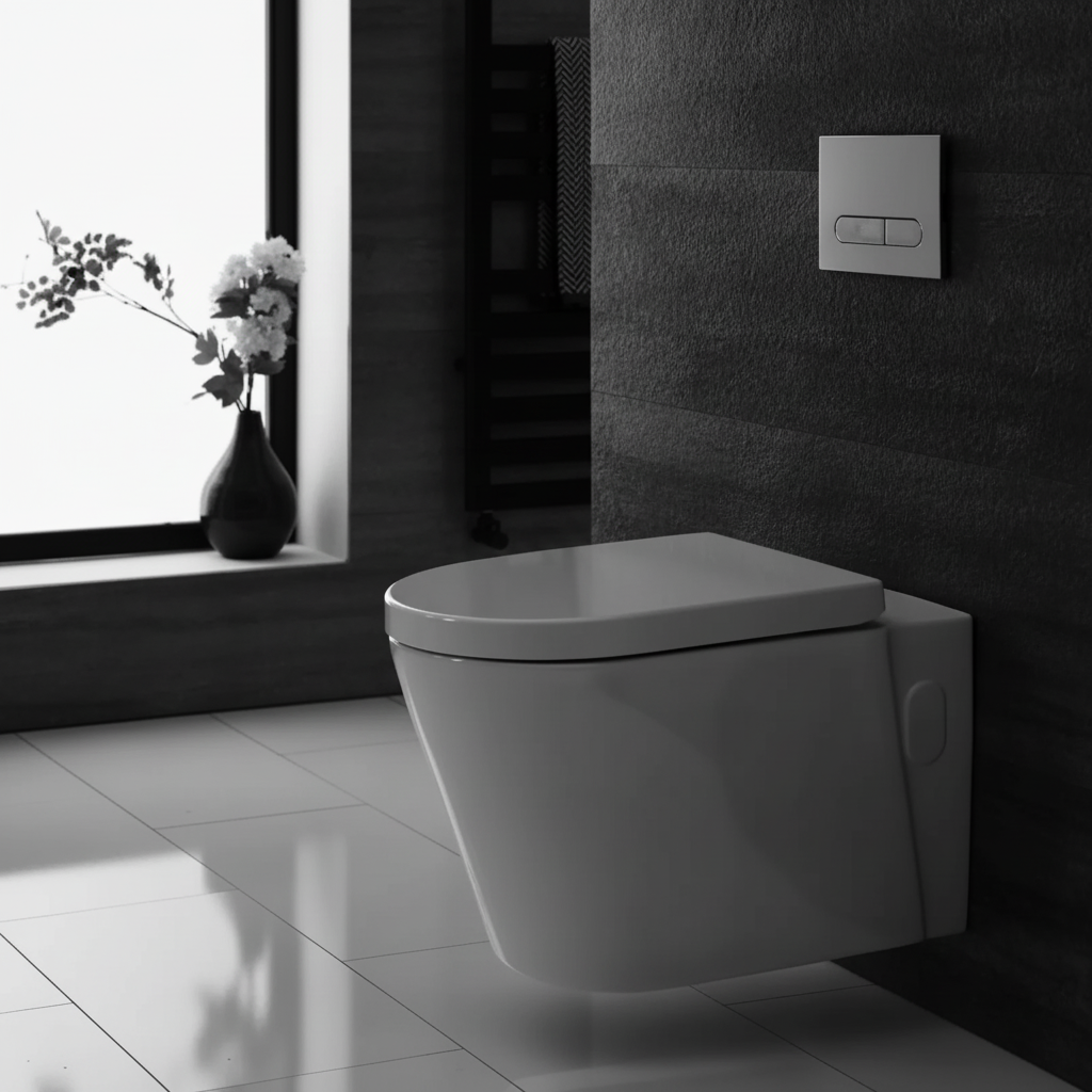 White Modern Wall Toilet