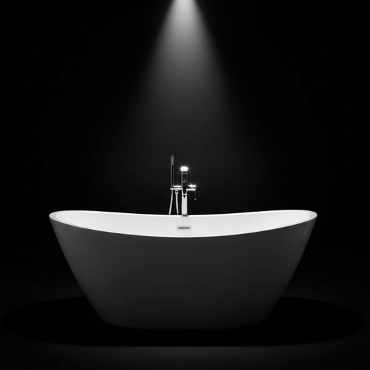 White Modern Oval Bath